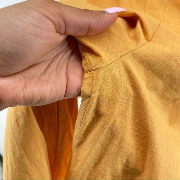 Favlux Fashion Women’s Yellow Sleeveless Tie Front Straight Leg Jumpsuit Large - Picture 6 of 16